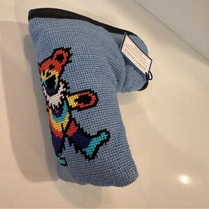 New Smathers & Branson Needlepoint Grateful Dead Putter Cover Dancing Bear